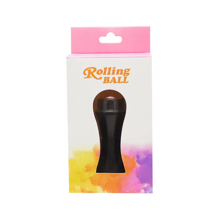 Volcanic stone facial roller for oil control in black, green, pink and white colour options.