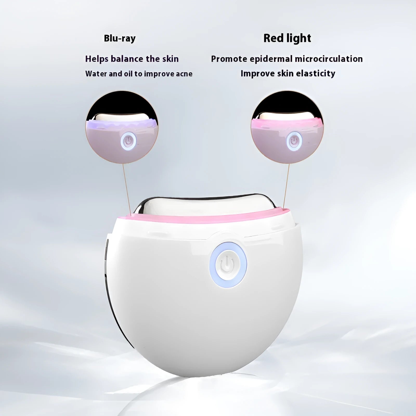 French pattern handheld electric beauty device for scraping and IPL light therapy.