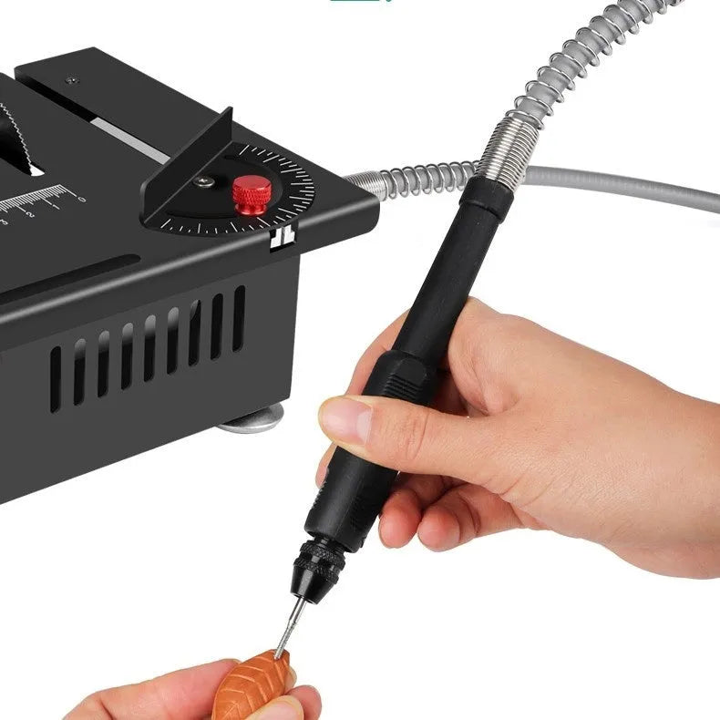 Metal lithium ion micro desktop saw body with US charger for household cutting