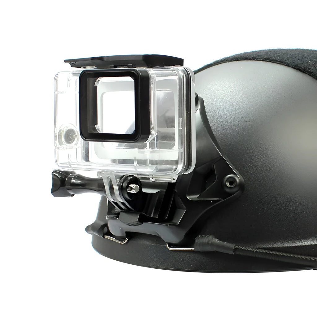 Aluminium alloy helmet camera mounting bracket for GoPro action cameras
