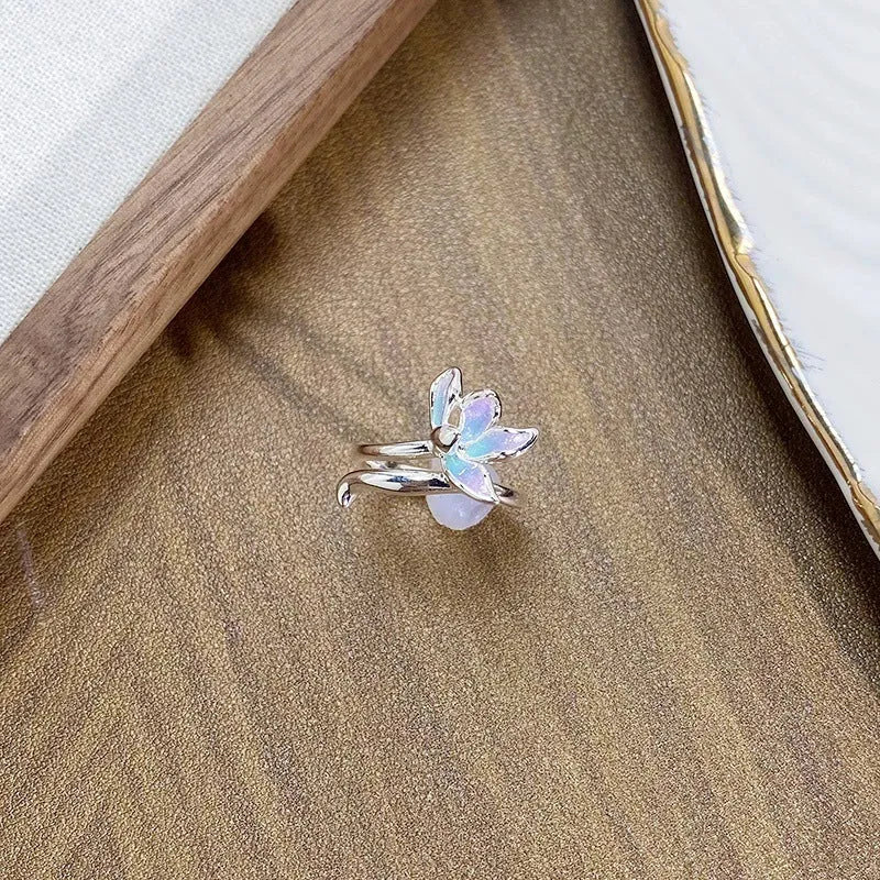 Copper insect fashion ring with adjustable opening and dripping oil colour finish.