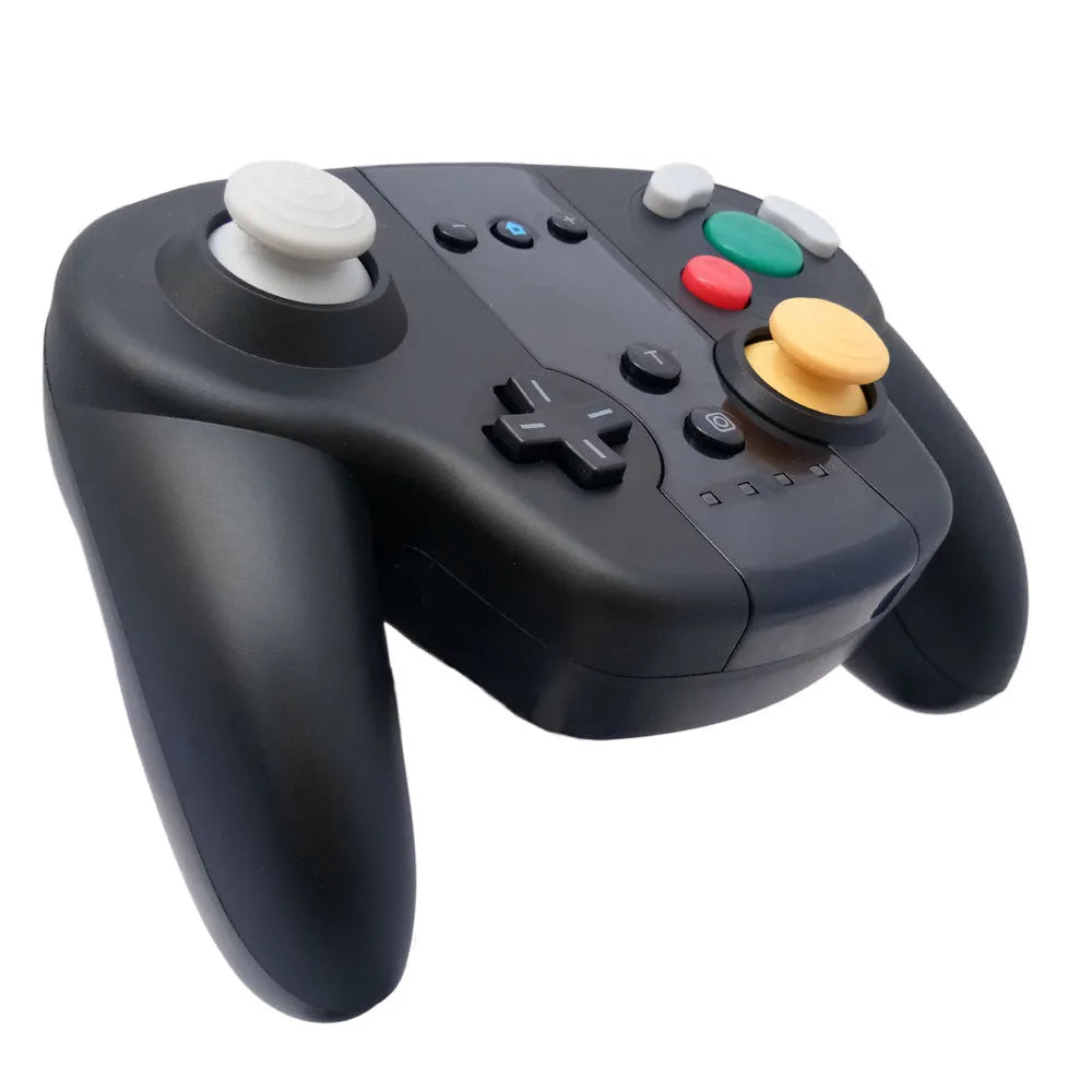 Black wireless gamepad controller with NFC function for Nintendo Switch and PC gaming