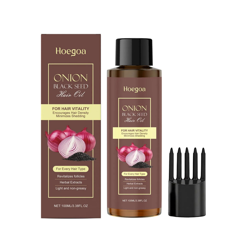 100ml bottle of nourishing hair essential oil with accessories and box