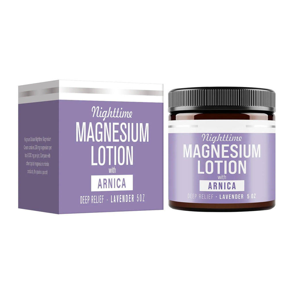 150ml magnesium body butter cream jar with shea butter and grape seed oil ingredients