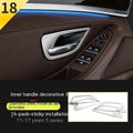 Set of four ABS stainless steel decorative trim strips for BMW 5 Series F10 F18 interior door handles.