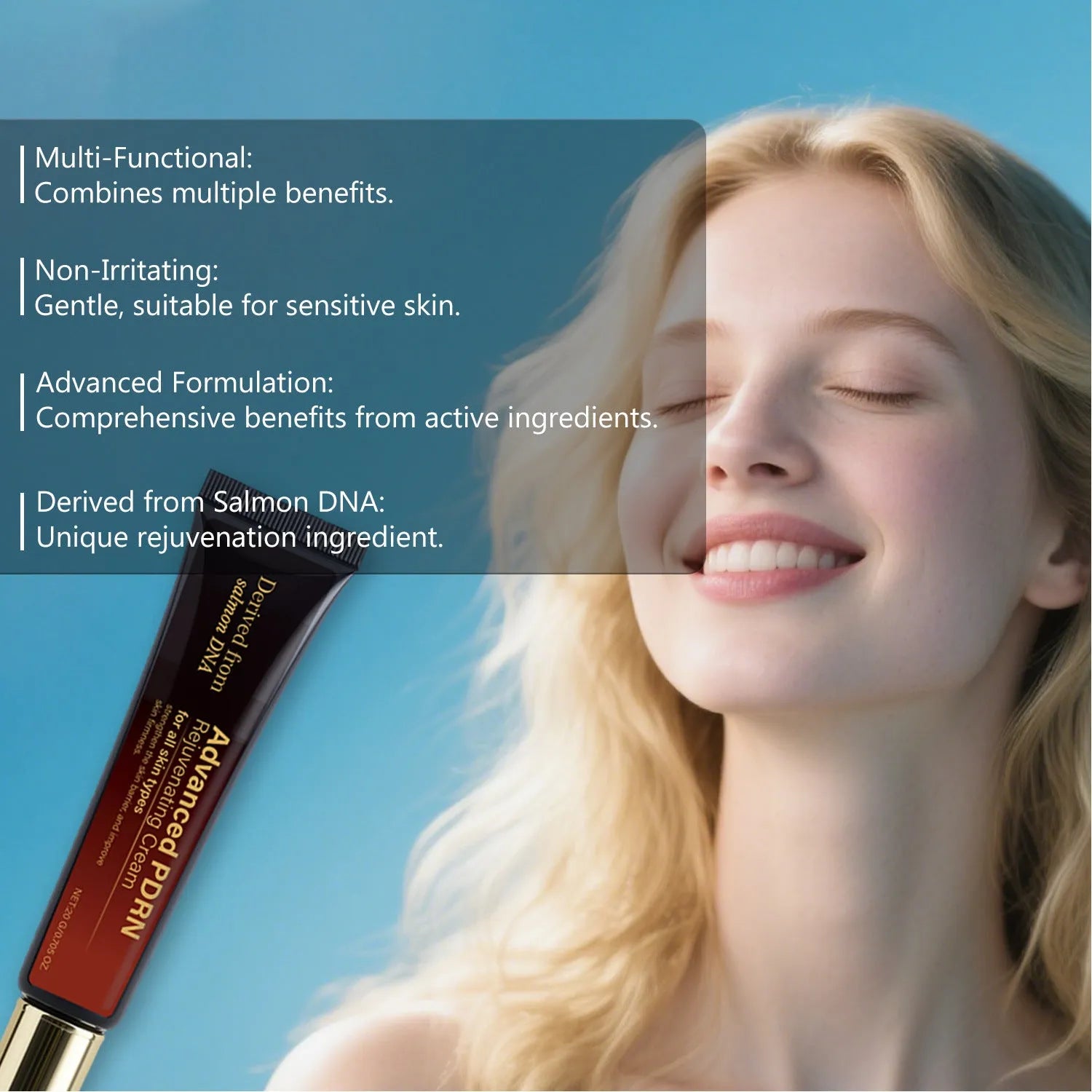 20ml skin moisturising cream container with hydrating and firming formula