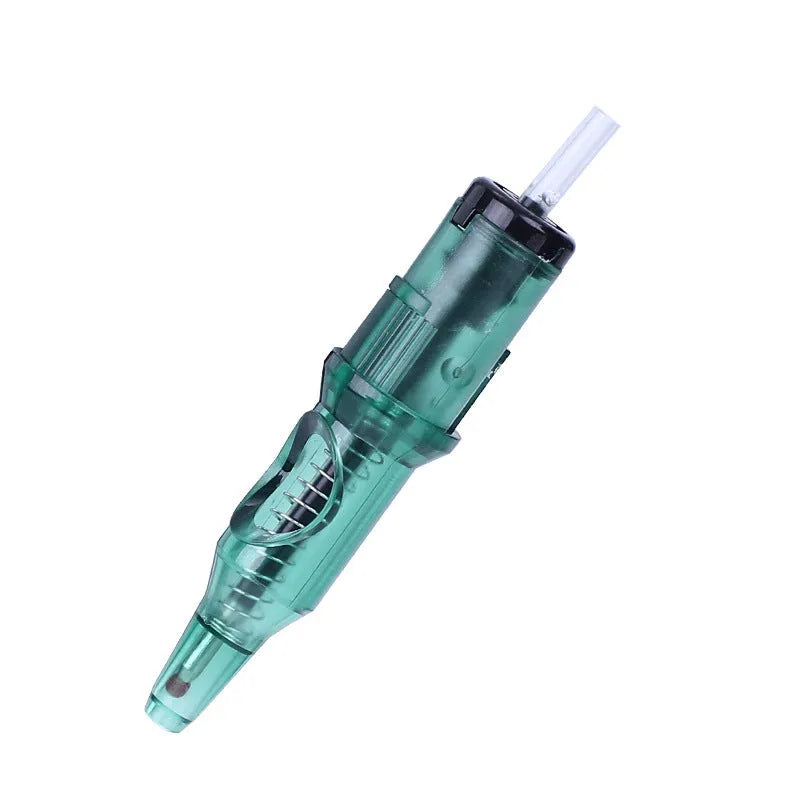 Tattoo integrated needle drawing tool with line, point and colour pen functions in a compact storage box.