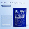Toilet bubble powder in blue ocean or pink floral fragrance for descaling and anti-blocking