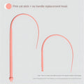 Simulated mouse tail cat toy with silicone tail and cat head handle design