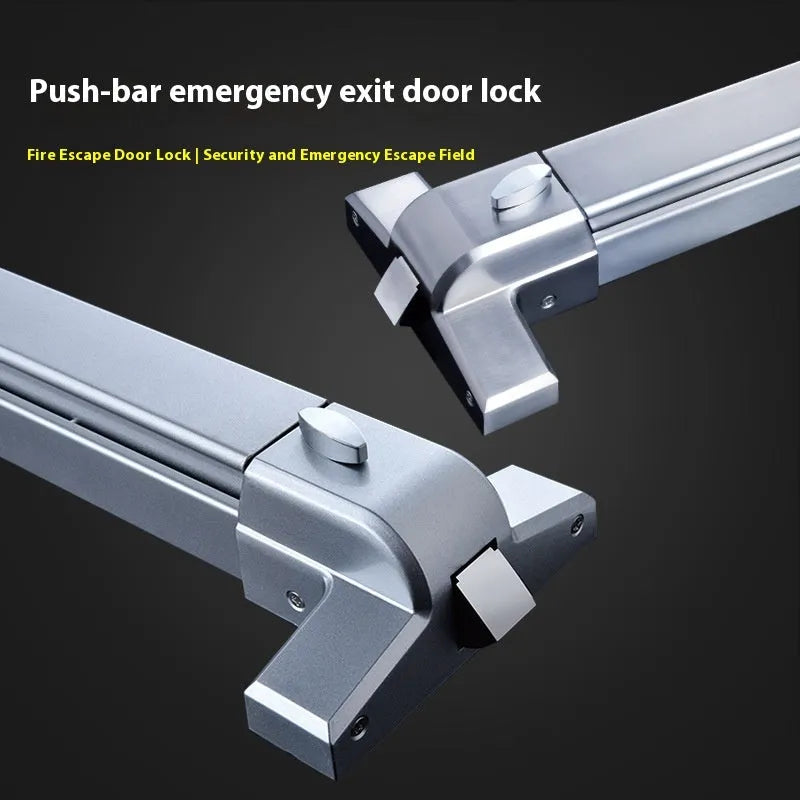 Stainless steel fireproof push lock with external handle for 65cm baked paint single doors