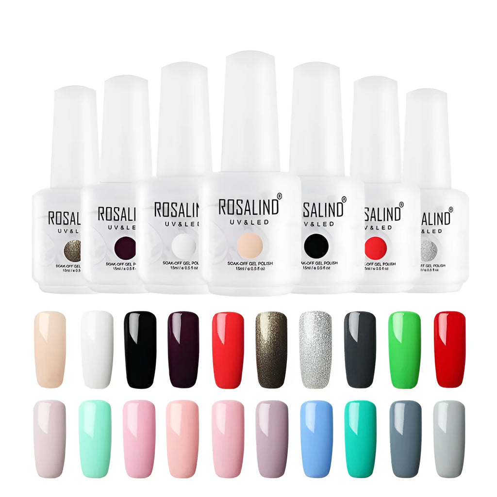 ROSALIND Gel Colour Phototherapy Glue 15ml bottle in a hot shade with UV curable resin