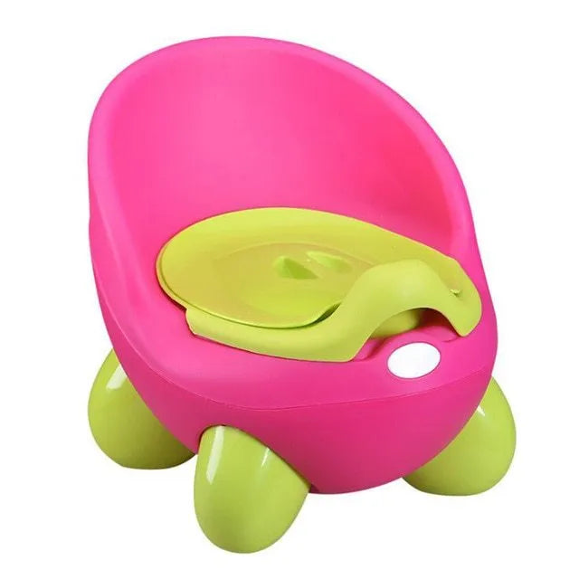 Dandan cartoon-designed baby toilet training stool in blue, made of PP plastic.