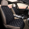 Ringer plush winter car seat cushion in coffee colour with thick cotton texture on a car seat