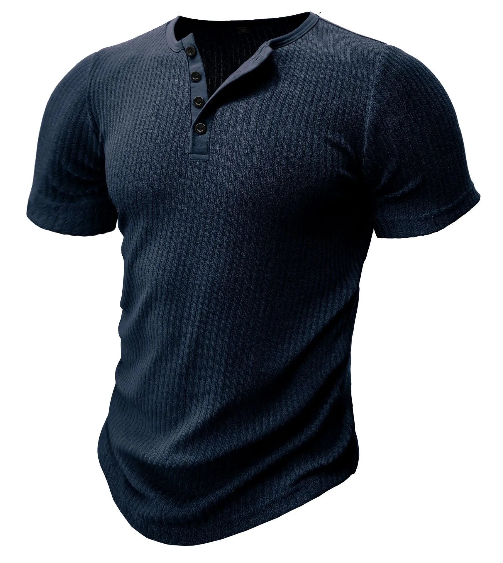 Men's slim-fit solid colour sports t-shirt in polyester, shown in army green.