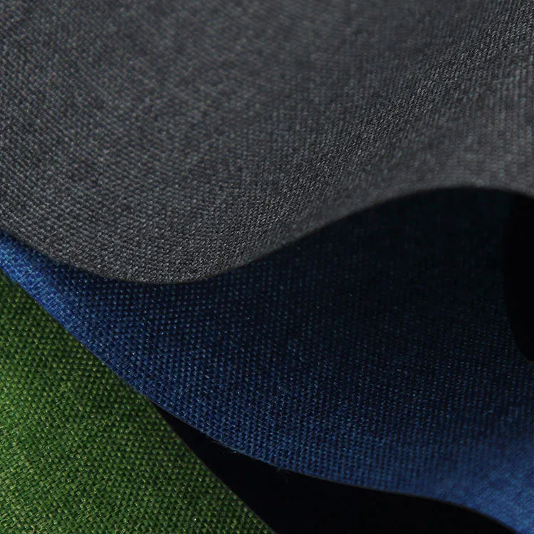 Polyester ant cloth fabric for luggage and furniture covers in black, blue, or green.