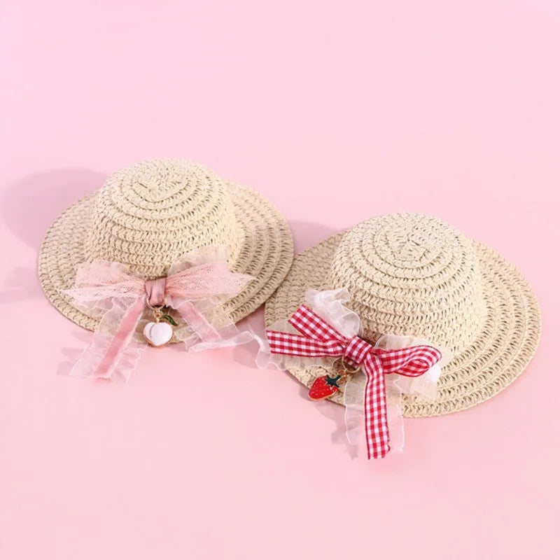Handmade adjustable bowknot paper pet hat for dogs and cats in cartoon style