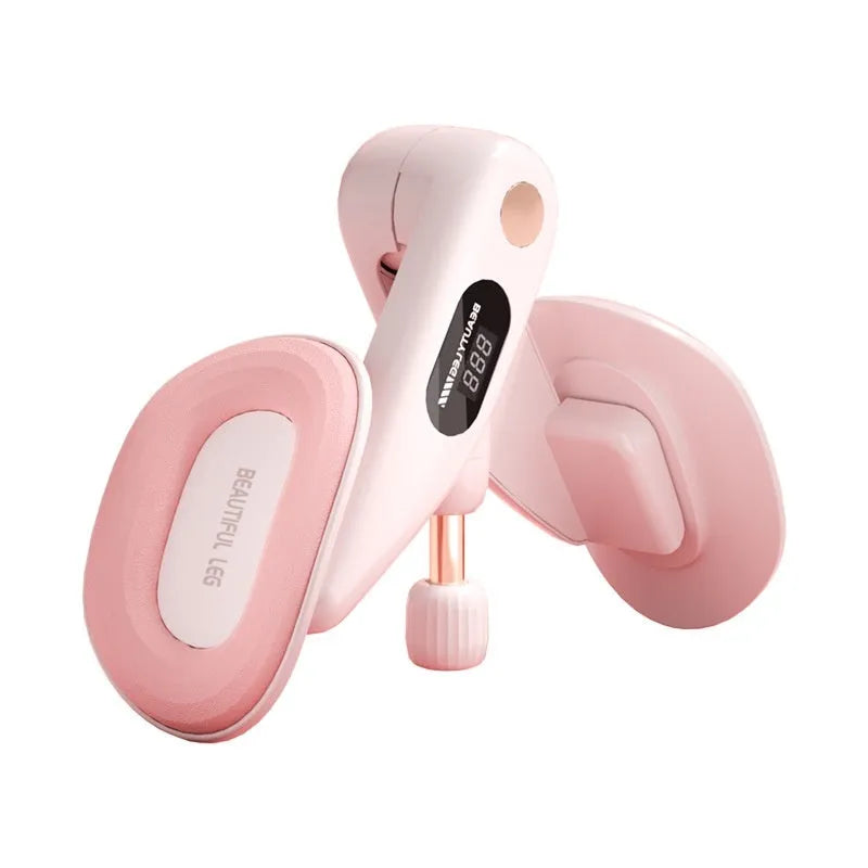 Pelvic floor muscle trainer device in gray colour with counting display and spring mechanism