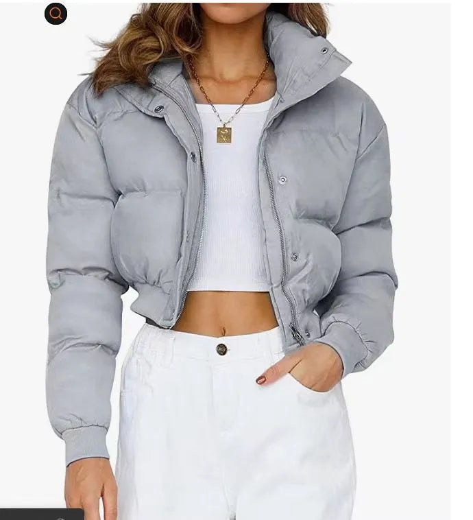 Women's loose fit polyester leisure jacket in blue colour with regular long sleeves