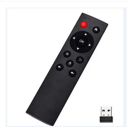Wireless Android set-top box remote control in ABS material with button operation and USB interface