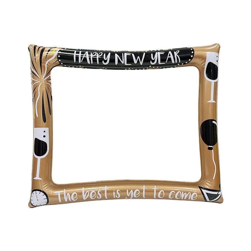 Christmas inflatable photo frame PVC creative photography prop for holiday gatherings