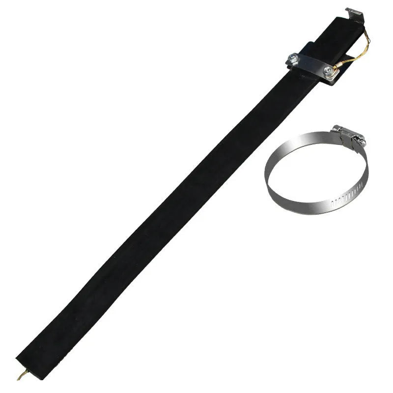 Black car electrostatic grounding chain, 370mm long, made of rubber with a copper wire conductor for vehicles.