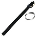 Black car electrostatic grounding chain, 370mm long, made of rubber with a copper wire conductor for vehicles.