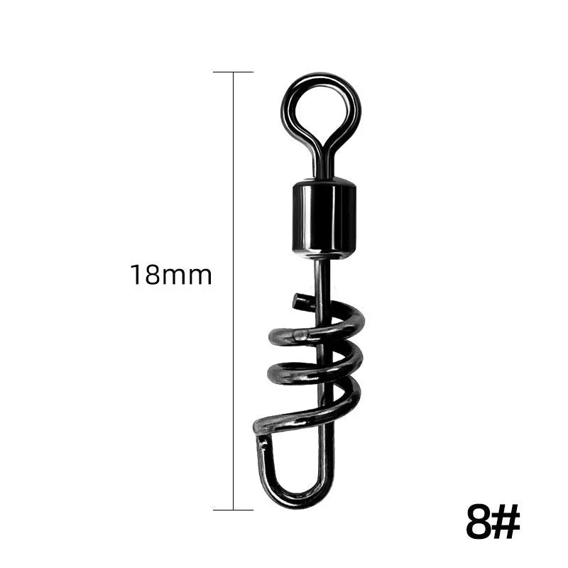 8-shaped fishing swivel connector in multiple sizes with copper or stainless steel construction