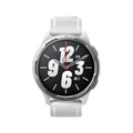Dual band GPS smart watch with touchscreen in black, white, or blue with silicone strap