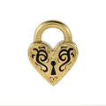 Women's stainless steel heart-shaped earrings with electroplated gold finish