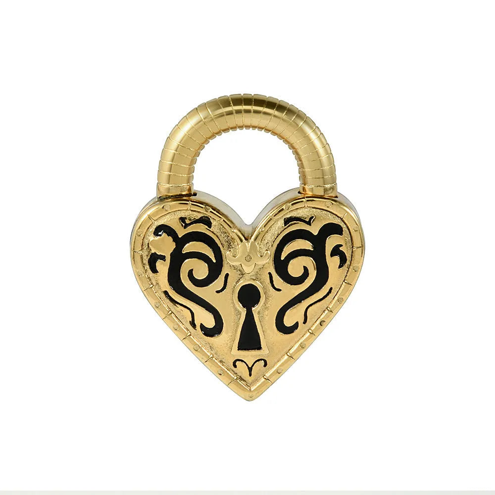 Women's stainless steel heart-shaped earrings with electroplated gold finish