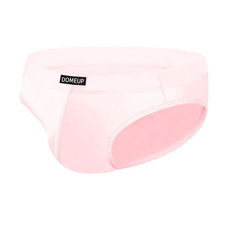 Men's solid colour low-waist briefs in black, shown flat, highlighting seamless construction.