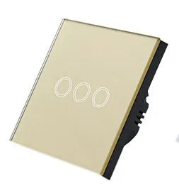Touch switch with tempered glass panel for low power lighting control
