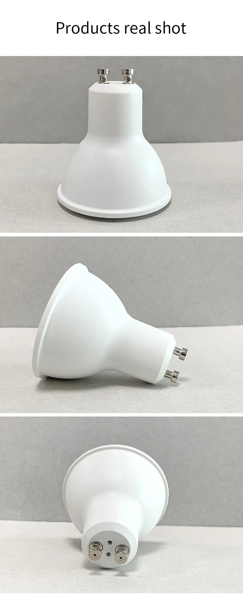 RGBCCT 5W smart GU10 WiFi LED spotlight bulb with voice control.