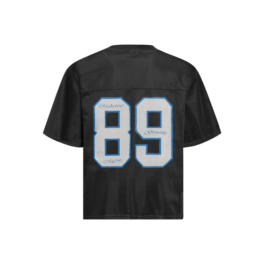 Men's loose-fitting casual t-shirt in black and white colour options showing regular sleeve length