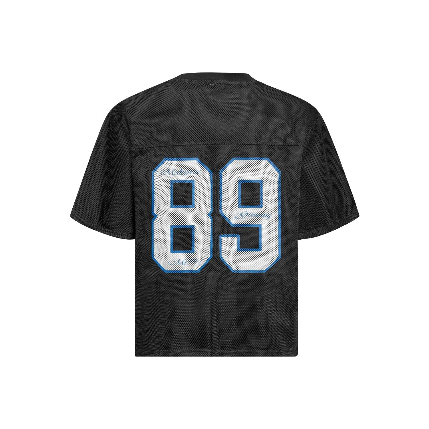 Men's loose-fitting casual t-shirt in black and white colour options showing regular sleeve length