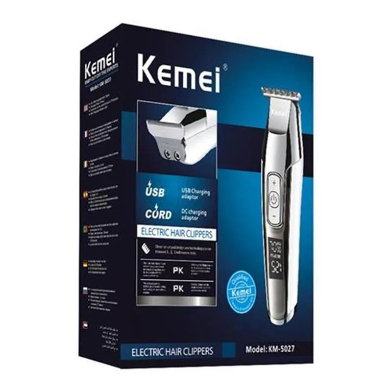 Professional barber scissors with LCD display and stainless steel engraving head