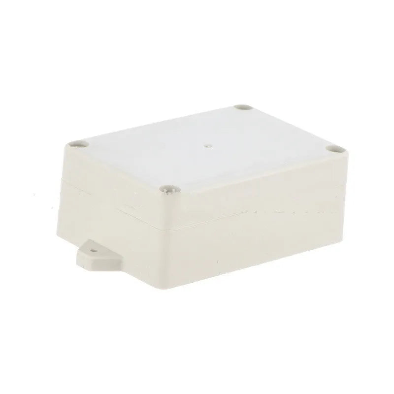 F4B-1 model black ABS plastic waterproof box for electronics, dimensions 100mm by 68mm by 40mm.