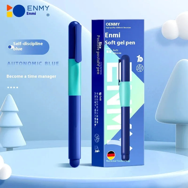 Boxed student posture correction pen in four colour options: blue, blue gradually green, smart purple, and vibrant orange