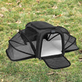 600D cation polyester cat carrier bag in small and large sizes with medium-soft hardness
