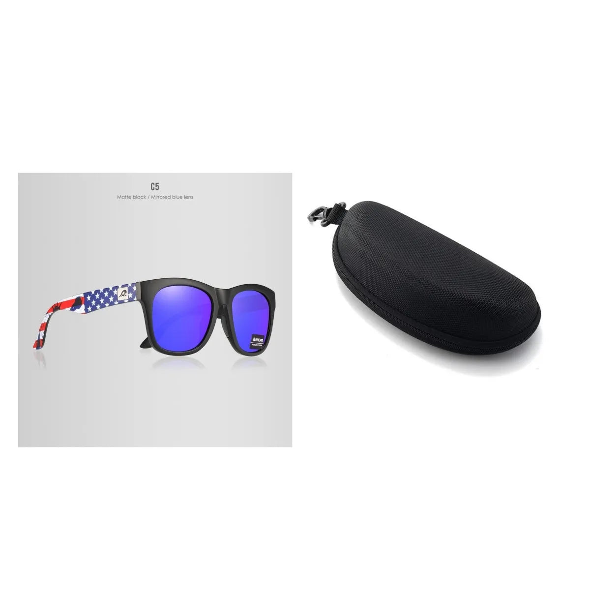 Polarised sunglasses with TAC lenses and PC frame for outdoor UV protection