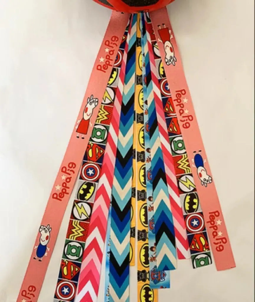 Children's helmet decorative streamer accessory in multiple colour choices for roller skating and biking