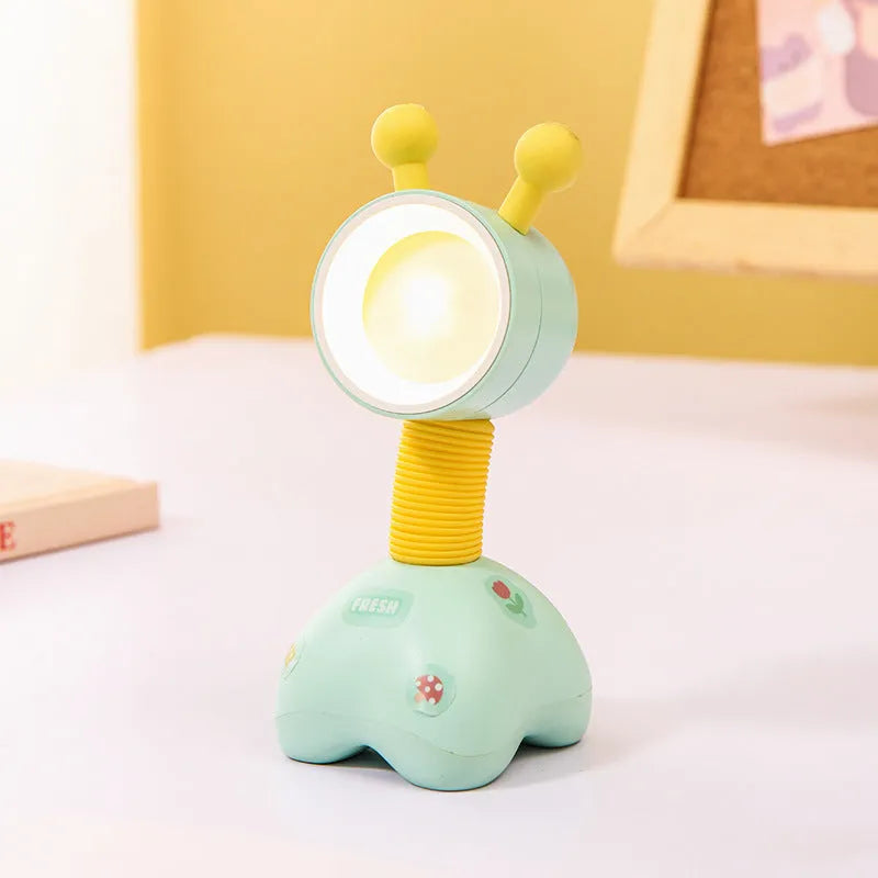 DIY cartoon magnetic small night lamp showing adjustable lighting angle and bear design