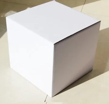 Square corrugated cardboard packaging box in black, brown, grey, and white colour options showing 3mm thickness
