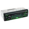 Bluetooth car stereo MP3 player with LCD display, rotary volume knob, USB port and remote control