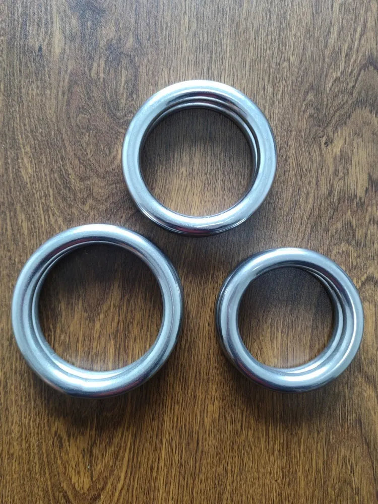 Wing Chun steel training ring in three sizes for martial arts forearm conditioning