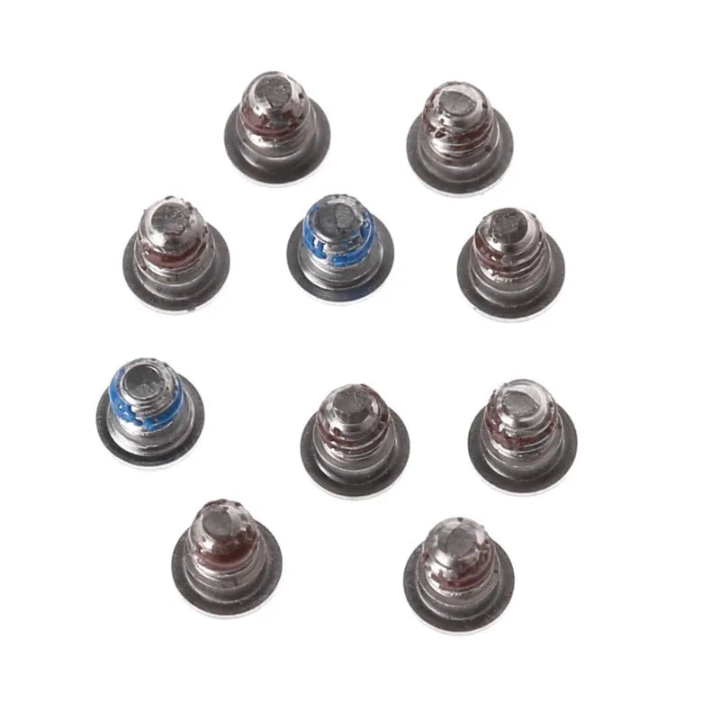 Ten metal replacement screws for MacBook Pro Retina A1502 A1398 A1425 bottom shell and speaker repair.