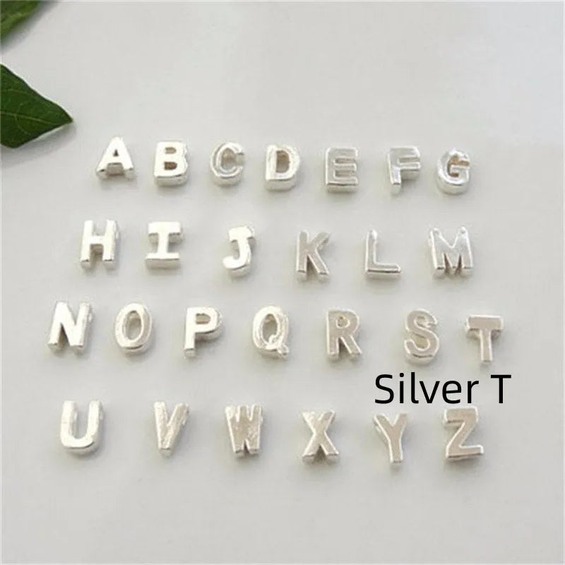 Peach heart shaped letter necklace pendant in gold or silver alloy jewellery