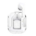 Transparent space capsule Bluetooth headset body with digital display and Jerry chip in black white blue green and peach