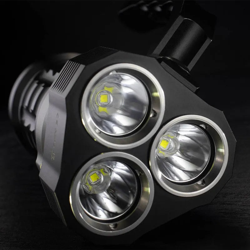 Aluminium alloy diving torch flashlight with 350+ lumens brightness for outdoor and underwater use