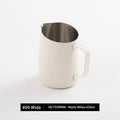 650ml coffee latte art cup with round stainless steel spout in matte gray finish